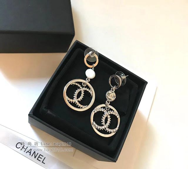 chanel耳環 新款圓環 齒輪 原單純銀針 香奈兒耳釘耳環  gzsc1415